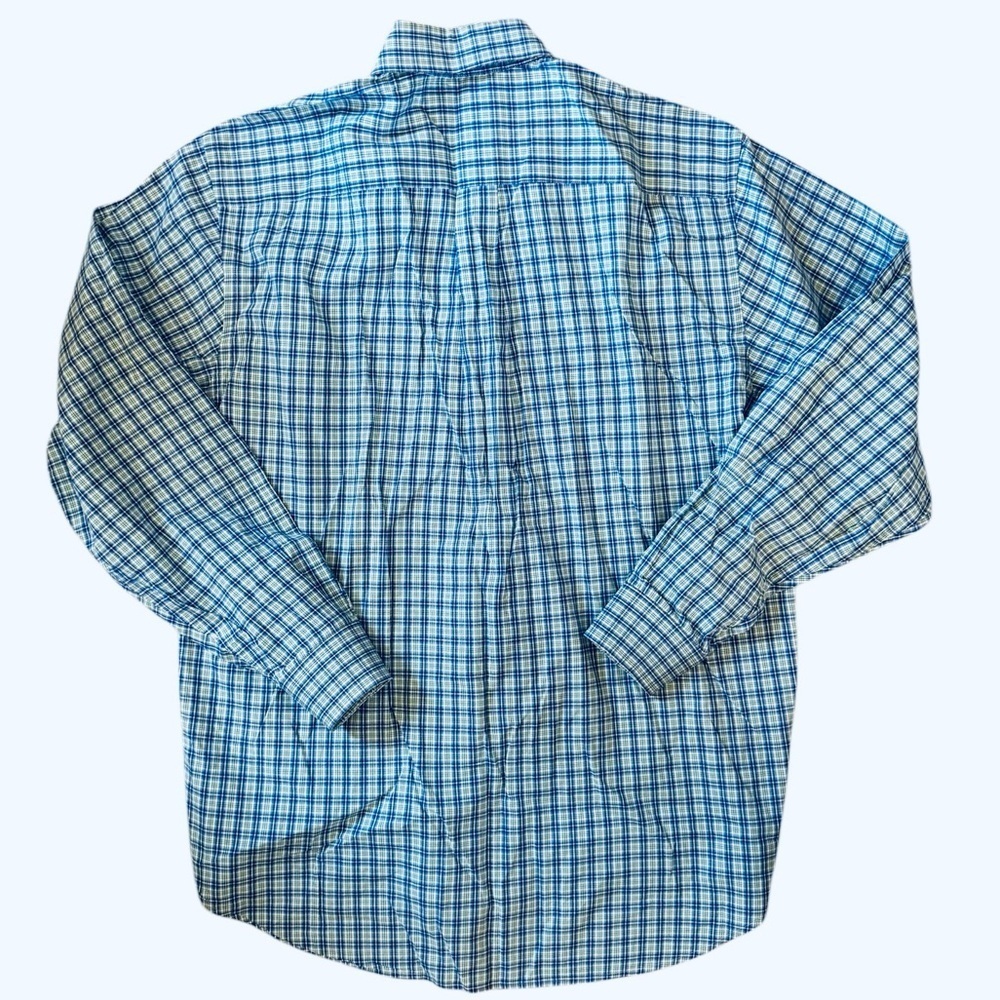 Vineyard Vines Murray Shirt green and blue plaid size medium excellent condition - Picture 5 of 8